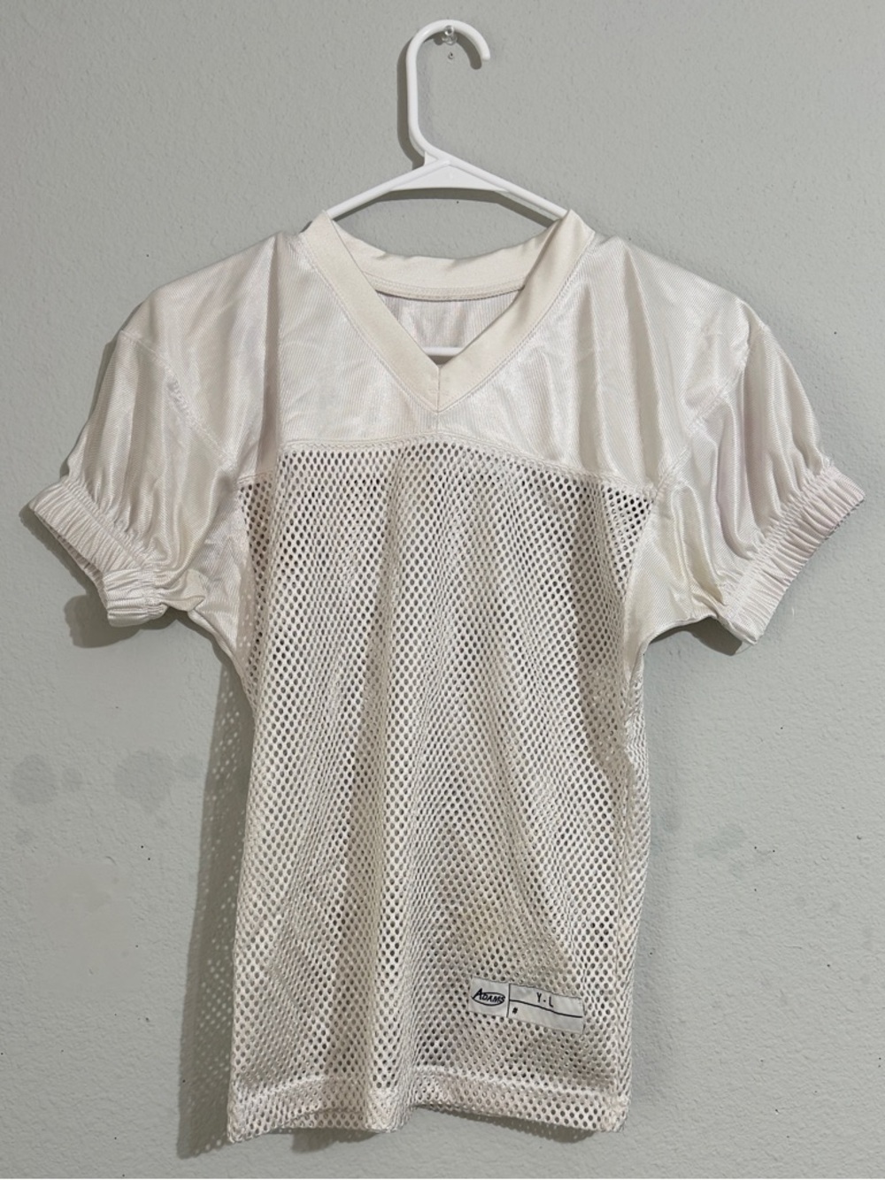 Adams White Mesh Athletic Jersey Top